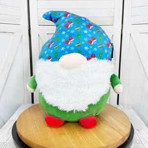 Smart Living Squishy Plush Christmas Holiday Gnome 14” Blue Green